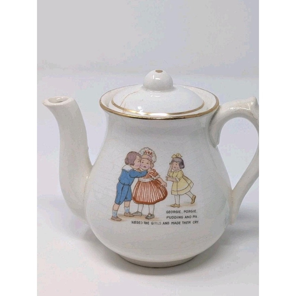 RARE! 1920'S BILTONS? CHILDRENS ART DECO NURSERY RHYMES Teapot